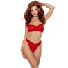 Passion - Catilla Ensemble String + Soutien-Gorge Rouge L/Xl